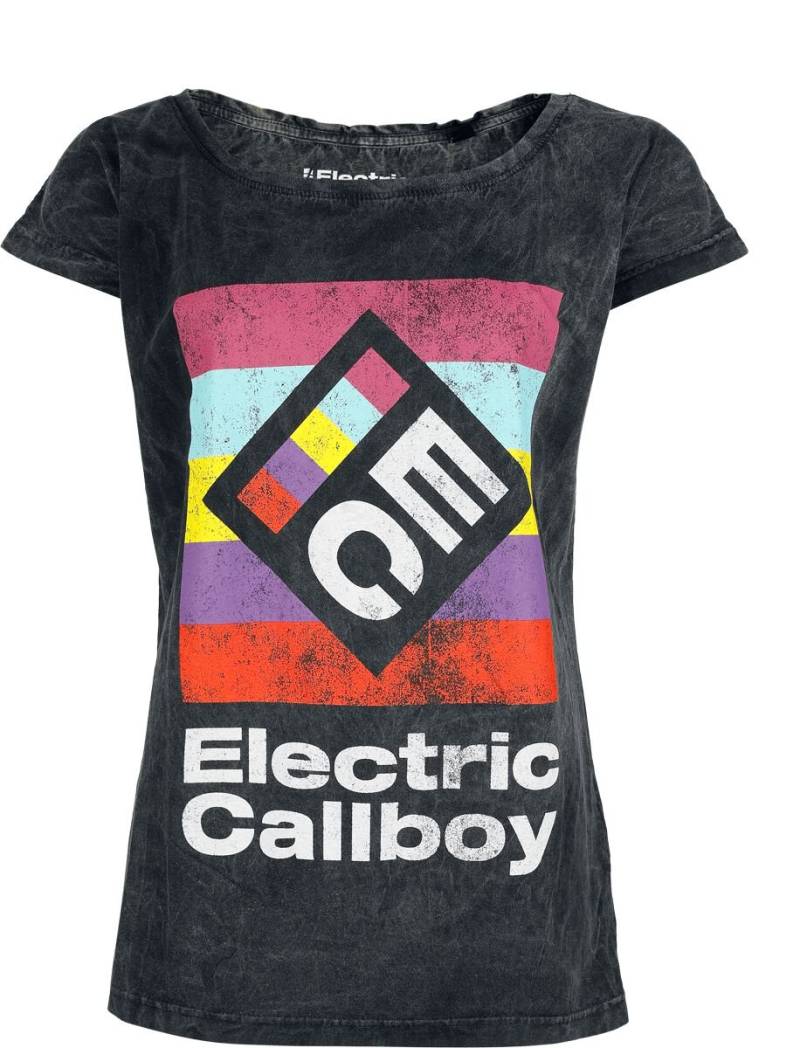 Electric Callboy Square Logo T-Shirt grau in 3XL von Electric Callboy