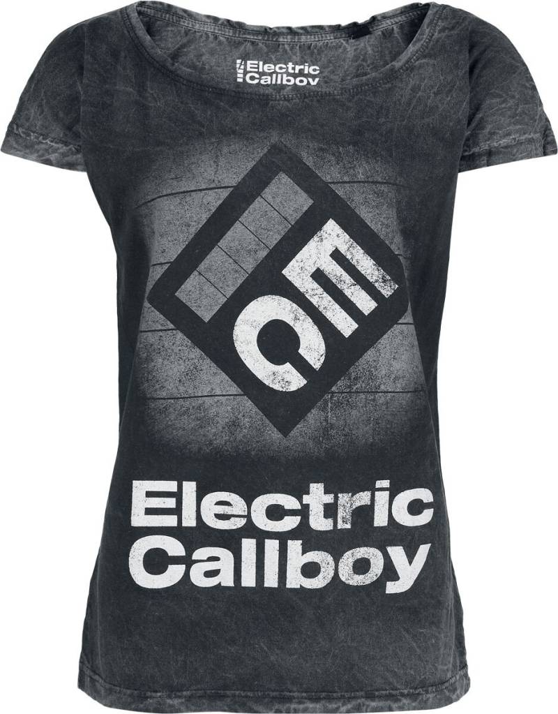 Electric Callboy Square Logo T-Shirt grau in S von Electric Callboy