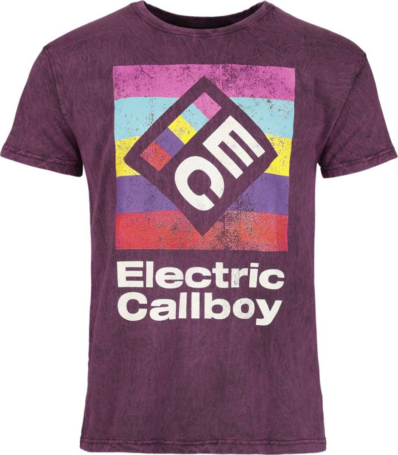 Electric Callboy Square Logo T-Shirt lila in S von Electric Callboy