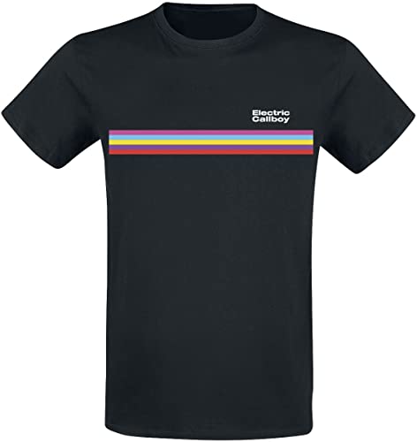 Electric Callboy Stripe Männer T-Shirt schwarz 3XL 100% Baumwolle Band-Merch, Bands von Electric Callboy