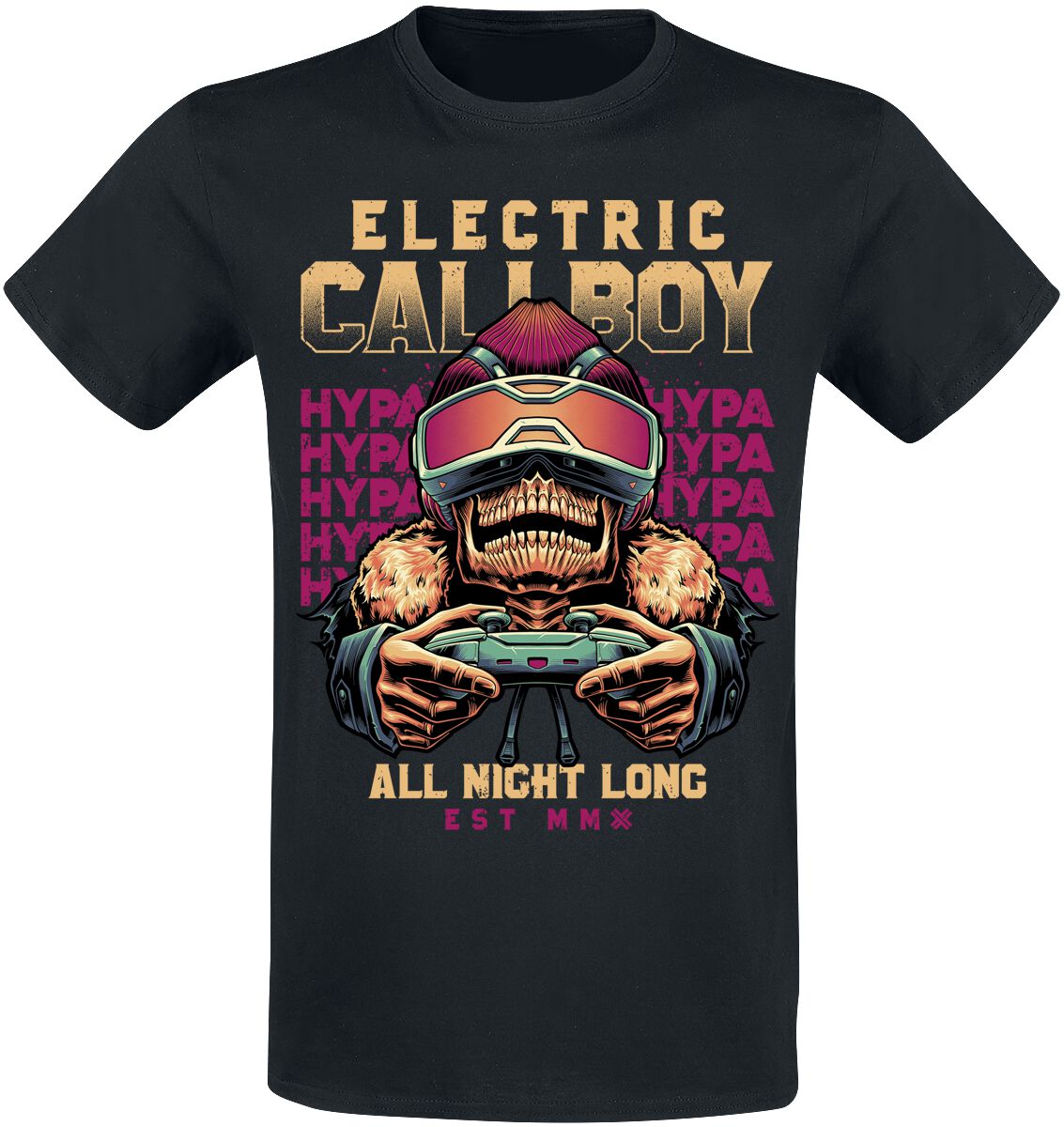 Electric Callboy T-Shirt - All Night Long - S bis 3XL - für Männer - Größe XXL - schwarz  - EMP exklusives Merchandise! von Electric Callboy