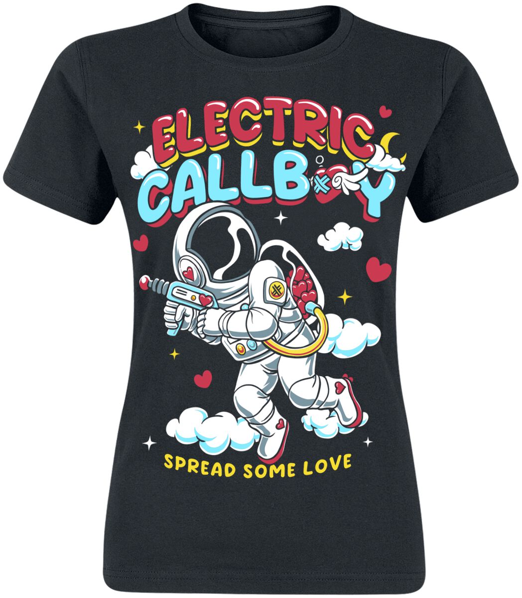 Electric Callboy T-Shirt - Spread Some Love - S bis XXL - für Damen - Größe S - schwarz  - EMP exklusives Merchandise! von Electric Callboy