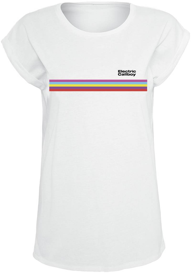 Electric Callboy T-Shirt - Stripe - XL bis XXL - für Damen - Größe XL - weiß  - Lizenziertes Merchandise! von Electric Callboy