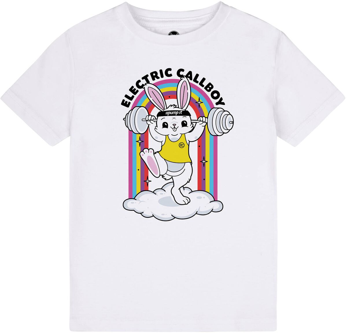 Electric Callboy T-Shirt für Kleinkinder - Metal-Kids - Pump It Bunny - für Mädchen & Jungen - weiß  - Lizenziertes Merchandise! von Electric Callboy