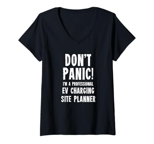 Damen Standortplaner für Elektrofahrzeuge T-Shirt mit V-Ausschnitt Damen Standortplaner für Elektrofahrzeuge T-Shirt mit V-Ausschnitt von Electric Vehicle Charging Team T-Shirts & Gifts