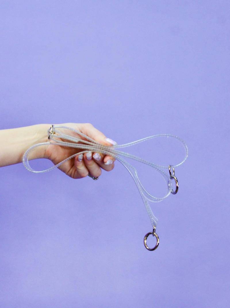 Klare Glitter Vinyl Geldbörse Riemen - Crossbody Jelly Verstellbarer Abnehmbarer Kunststoff Glitzern von ElectricBubblegum