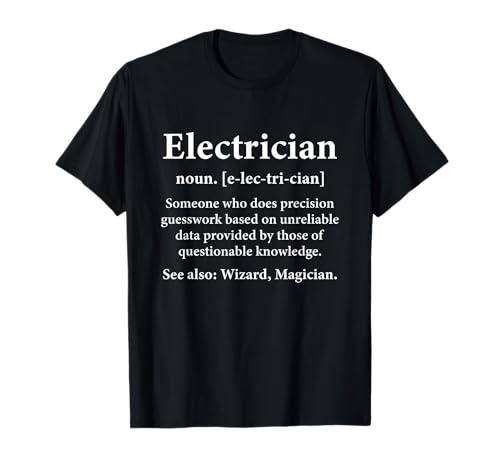 Elektriker Definition Lustiger Elektroingenieur Lineman Männer T-Shirt Elektriker Definition Lustiger Elektroingenieur Lineman Männer T-Shirt von Electrical Engineering Saying