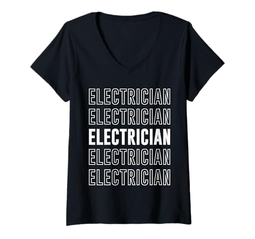 Damen Elektriker T-Shirt mit V-Ausschnitt Damen Elektriker T-Shirt mit V-Ausschnitt von Electrician Apparel