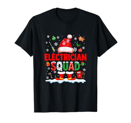 Elektriker Squad Herren Job Weihnachten Weihnachtsmann Kostüm Fliege T-Shirt Elektriker Squad Herren Job Weihnachten Weihnachtsmann Kostüm Fliege T-Shirt von Electrician Christmas Costume
