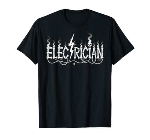 Halloween Elektriker Skelett Gruselkostüm Herren T-Shirt von Electrician Halloween Skull Costume