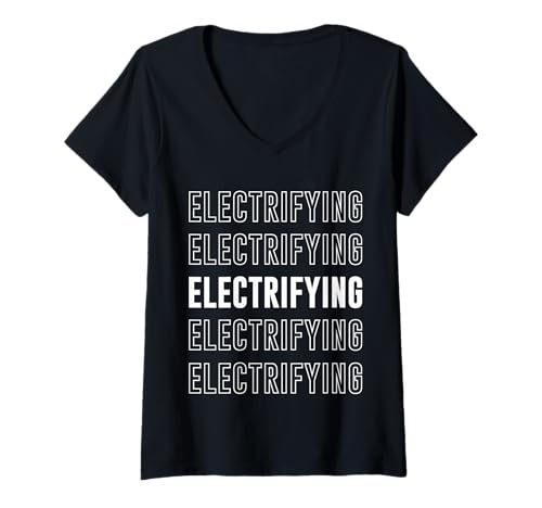Damen Elektrisierend T-Shirt mit V-Ausschnitt von Electrifying Apparel