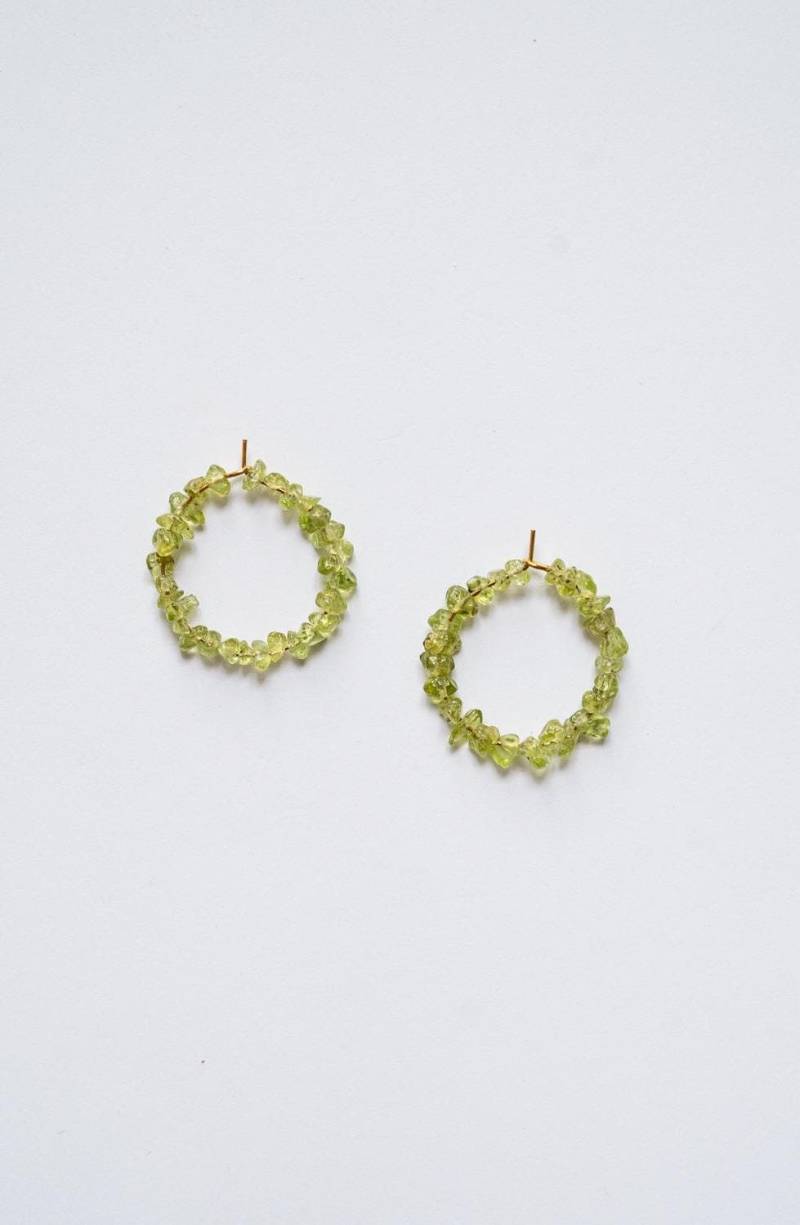 Grünes Paar Creolen Aus Peridot Edelsteinen Grünes Paar Creolen Aus Peridot Edelsteinen von ElectronslibresShop