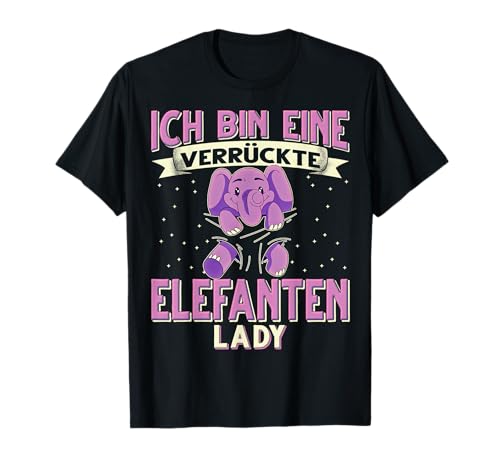 Elefanten Elefantenliebhaber Damen Mädchen Elefant T-Shirt von Elefant Damen Mädchen Ajeli