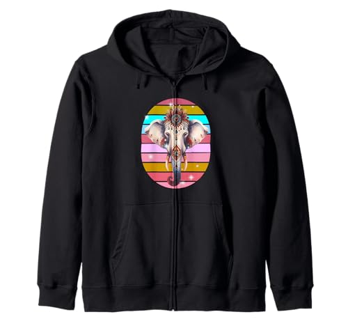 Indien indisch Elefant Kinder Mädchen Jungen Elefanten Retro Kapuzenjacke Indien indisch Elefant Kinder Mädchen Jungen Elefanten Retro Kapuzenjacke von Elefant Kind Elefanten Wildtiere