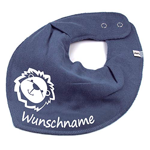 HALSTUCH mit Namen oder Text personalisiert für Baby oder Kind aus Baumwolle in Einheitsgröße Löwe dunkelgrau HALSTUCH mit Namen oder Text personalisiert für Baby oder Kind aus Baumwolle in Einheitsgröße Löwe dunkelgrau von Elefantasie