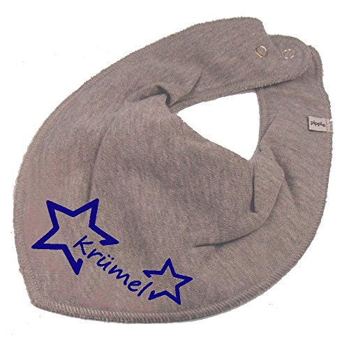 HALSTUCH mit Namen oder Text personalisiert für Baby oder Kind aus Baumwolle in Einheitsgröße Stern grau HALSTUCH mit Namen oder Text personalisiert für Baby oder Kind aus Baumwolle in Einheitsgröße Stern grau von Elefantasie