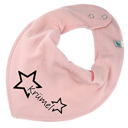 HALSTUCH Stern mit Namen oder Text personalisiert rosa für Baby oder Kind von Elefantasie