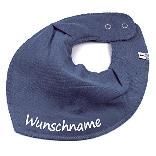 HALSTUCH mit Namen oder Text personalisiert für Baby oder Kind aus Baumwolle in Einheitsgröße dunkelgrau HALSTUCH mit Namen oder Text personalisiert für Baby oder Kind aus Baumwolle in Einheitsgröße dunkelgrau von Elefantasie