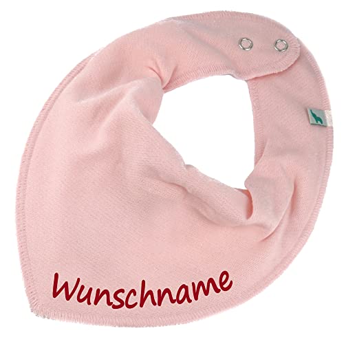 HALSTUCH mit Namen oder Text personalisiert für Baby oder Kind aus Baumwolle in Einheitsgröße rosa von Elefantasie