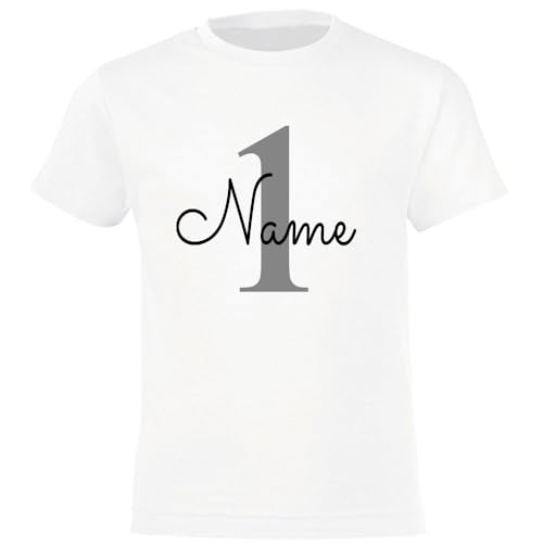 GEBURTSTAGSSHIRT für Baby und Kind mit Namen personalisiert T-Shirt aus Baumwolle Weiß 7-8 Jahre GEBURTSTAGSSHIRT für Baby und Kind mit Namen personalisiert T-Shirt aus Baumwolle Weiß 7-8 Jahre von Elefantasie
