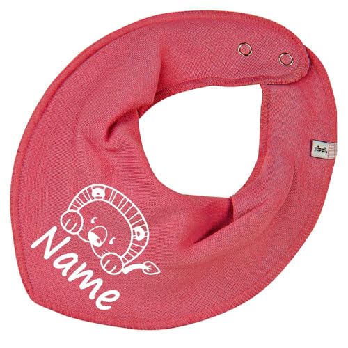 HALSTUCH Löwe mit Name oder Text personalisiert für Baby oder Kind aus Baumwolle in Einheitsgröße altpink von Elefantasie