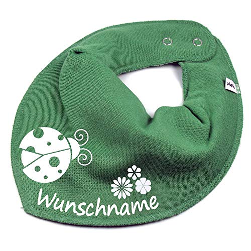 HALSTUCH mit Namen oder Text personalisiert für Baby oder Kind aus Baumwolle in Einheitsgröße Marienkäfer khaki HALSTUCH mit Namen oder Text personalisiert für Baby oder Kind aus Baumwolle in Einheitsgröße Marienkäfer khaki von Elefantasie