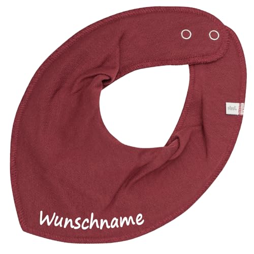 HALSTUCH mit Namen oder Text personalisiert für Baby oder Kind aus Baumwolle in Einheitsgröße (Kastanie) von Elefantasie