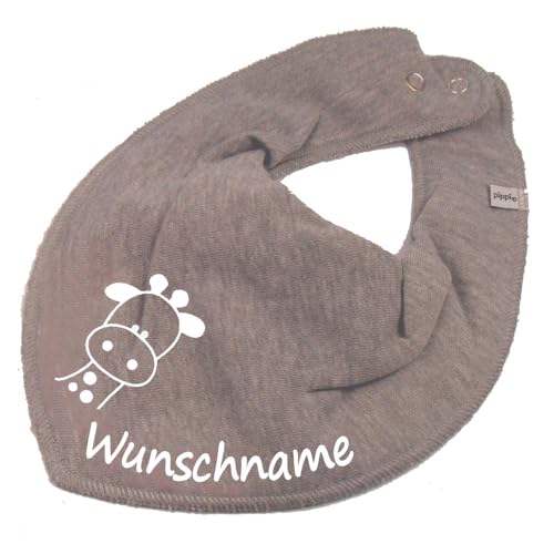 HALSTUCH mit Namen oder Text personalisiert für Baby oder Kind aus Baumwolle in Einheitsgröße Giraffe grau HALSTUCH mit Namen oder Text personalisiert für Baby oder Kind aus Baumwolle in Einheitsgröße Giraffe grau von Elefantasie