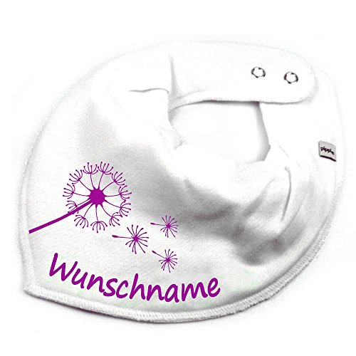 HALSTUCH mit Namen oder Text personalisiert für Baby oder Kind aus Baumwolle in Einheitsgröße Pusteblume weiß HALSTUCH mit Namen oder Text personalisiert für Baby oder Kind aus Baumwolle in Einheitsgröße Pusteblume weiß von Elefantasie