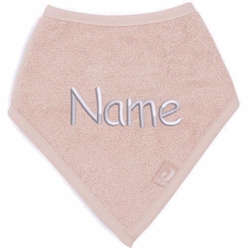 Personalisiertes Baby Halstuch aus Frottee Baumwolle mit Name bestickt Einheitsgröße zartes rosa von Elefantasie