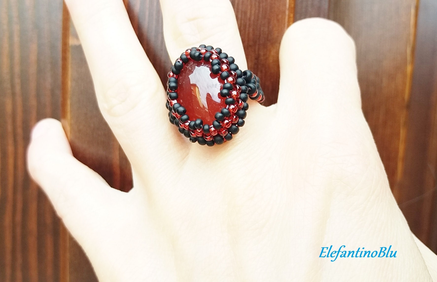 Rote Achat Cabochon Ring Set Rote Achat, Schmuck Für Ihr Jubiläum, Geburtstag, Einzigartige Handgemachte Nickelfrei Rote Achat Cabochon Ring Set Rote Achat, Schmuck Für Ihr Jubiläum, Geburtstag, Einzigartige Handgemachte Nickelfrei von ElefantinoBlu
