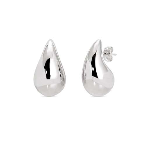 Tropfenohrringe Dupes für Frauen Dickes Gold Chunky Hoop Ohrring Wassertropfen Ohrring für Frauen Hypoallergen, Messing, Kein Edelstein von Elegance 11 designs