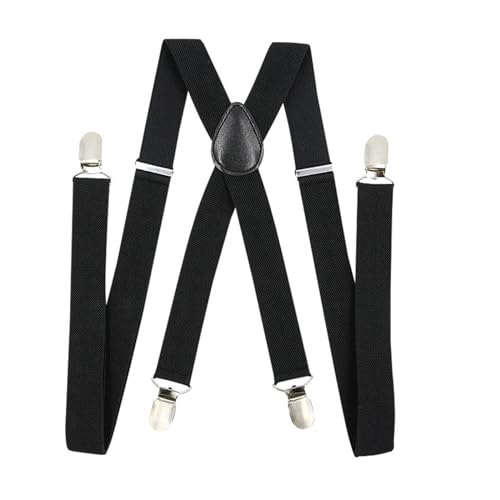 Hosenträger für Herren,Herren Hosenträger Breit mit 4 Extra Starke X-Clips Hosenträger Elastisch und Verstellbar X Form Lang Eine für Männer und Frauen,Business,Hochzeit,Freizeit von Elegance-go