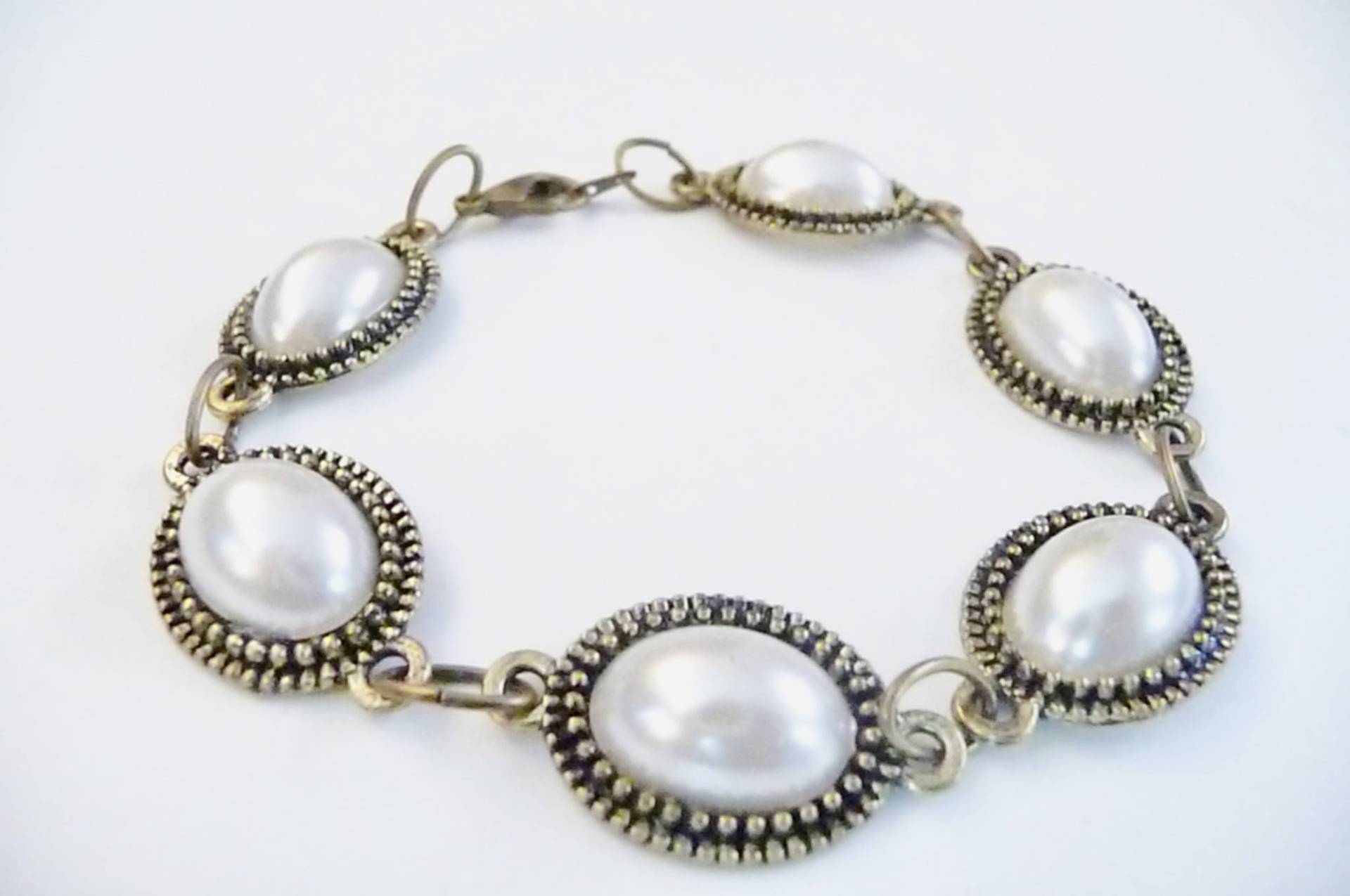 Perlen-Gliederarmband Kupfer Charm, 18 cm von Eleganceforyou