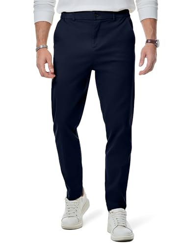 Elegancity Herren Chino Hose Baumwolle Casual Anzughose Stretch Business Hosen Freizeithose mit Elastischem Bund,Marineblau L Elegancity Herren Chino Hose Baumwolle Casual Anzughose Stretch Business Hosen Freizeithose mit Elastischem Bund,Marineblau L von Elegancity