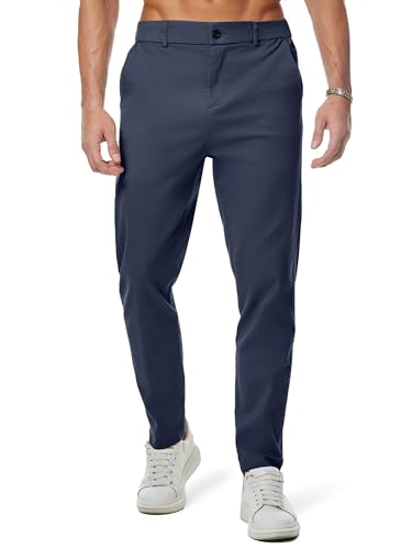Elegancity Herren Chino Hose Baumwolle Casual Anzughose Stretch Business Hosen Freizeithose mit Elastischem Bund,Blau L Elegancity Herren Chino Hose Baumwolle Casual Anzughose Stretch Business Hosen Freizeithose mit Elastischem Bund,Blau L von Elegancity