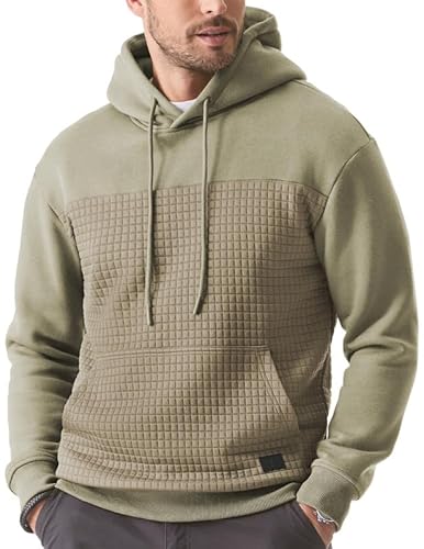 Elegancity Herren Kapuzenpullover Salbei Grün Langarm Waffle Hoodie Pullover Casual Sweatshirt Warm Hoody Mit Taschen XXL Elegancity Herren Kapuzenpullover Salbei Grün Langarm Waffle Hoodie Pullover Casual Sweatshirt Warm Hoody Mit Taschen XXL von Elegancity