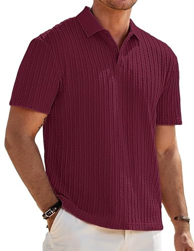 Elegancity Herren Poloshirts Rot Kurzarm Einfarbig Strick Sommer Golf Shirt Freizeit T Shirts Regular Fit Urlaub Polohemd XXL Elegancity Herren Poloshirts Rot Kurzarm Einfarbig Strick Sommer Golf Shirt Freizeit T Shirts Regular Fit Urlaub Polohemd XXL von Elegancity