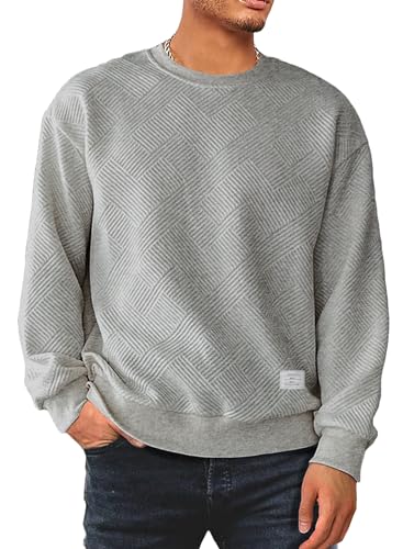 Elegancity Herren Sweatshirts Langarm Pullover Casual Langarmshirts Basic Einfarbig Shirts Hoodie Sweatpullover Winter Herbst Frühling Grau 2XL Elegancity Herren Sweatshirts Langarm Pullover Casual Langarmshirts Basic Einfarbig Shirts Hoodie Sweatpullover Winter Herbst Frühling Grau 2XL von Elegancity