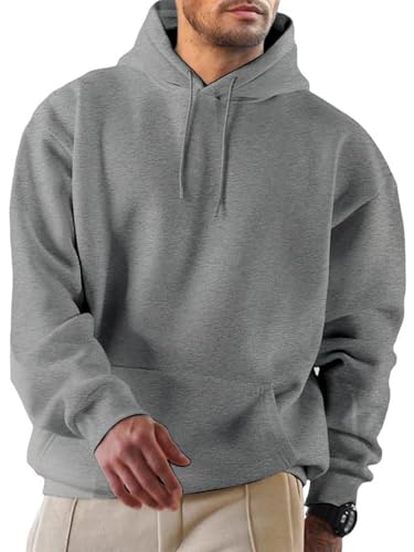 Elegancity Hoodie Herren Kapuzenpullover Langarm Pullover Einfarbig Sweatshirts Basic Sweat Hoodie Baumwolle Winter Casual Grau L Elegancity Hoodie Herren Kapuzenpullover Langarm Pullover Einfarbig Sweatshirts Basic Sweat Hoodie Baumwolle Winter Casual Grau L von Elegancity