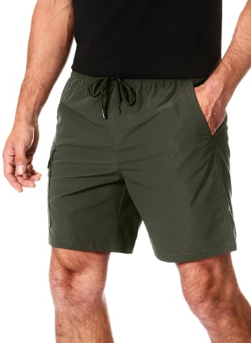 Elegancity Kurze Hosen Herren Bermuda Cargo Shorts Klassischer Schnitt Cargoshorts Sommer Jogginghose Casual Chino Hawaii Freizeithose mit 4 Taschen Dschungel Grün, XXXL von Elegancity