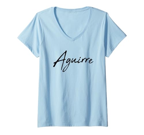 Damen Beautiful Handwritten Font Aguirre Calligraphy T-Shirt mit V-Ausschnitt Damen Beautiful Handwritten Font Aguirre Calligraphy T-Shirt mit V-Ausschnitt von Elegant Feminine Aguirre Designs