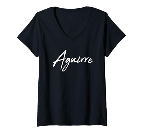 Damen Beautiful Handwritten Font Aguirre Calligraphy T-Shirt mit V-Ausschnitt Damen Beautiful Handwritten Font Aguirre Calligraphy T-Shirt mit V-Ausschnitt von Elegant Feminine Aguirre Designs