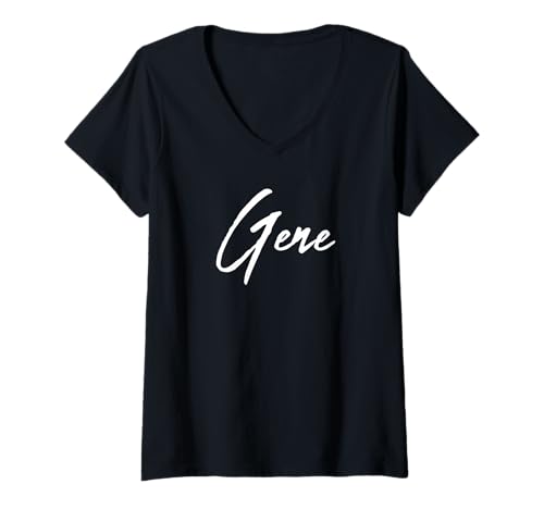 Damen Beautiful Handwritten Font Gene Calligraphy T-Shirt mit V-Ausschnitt Damen Beautiful Handwritten Font Gene Calligraphy T-Shirt mit V-Ausschnitt von Elegant Feminine Gene Designs