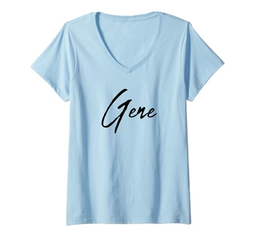 Damen Beautiful Handwritten Font Gene Calligraphy T-Shirt mit V-Ausschnitt Damen Beautiful Handwritten Font Gene Calligraphy T-Shirt mit V-Ausschnitt von Elegant Feminine Gene Designs