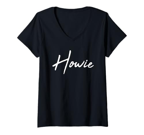 Damen Beautiful Handwritten Font Howie Calligraphy T-Shirt mit V-Ausschnitt Damen Beautiful Handwritten Font Howie Calligraphy T-Shirt mit V-Ausschnitt von Elegant Feminine Howie Designs