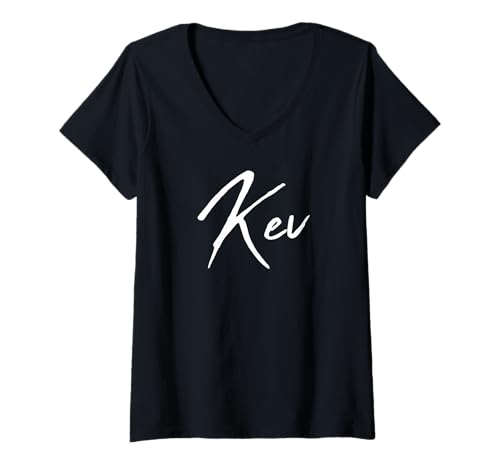 Damen Beautiful Handwritten Font Kev Calligraphy T-Shirt mit V-Ausschnitt Damen Beautiful Handwritten Font Kev Calligraphy T-Shirt mit V-Ausschnitt von Elegant Feminine Kev Designs