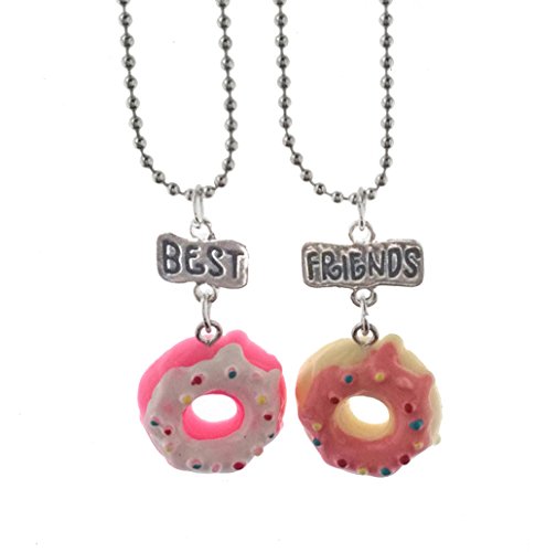 Elegant Rose Set von 2 Halsketten aus Legierung „Best Friends Forever and Ever“, Donuts, kreatives Freundschaftsgeschenk für Mädchen von Elegant Rose