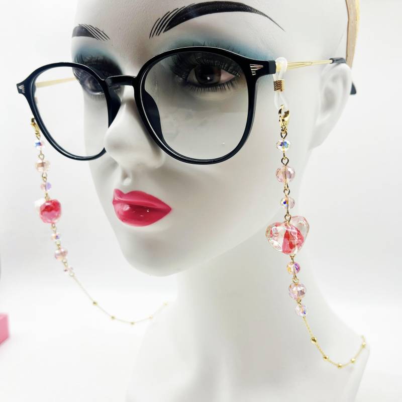 Einfache Und Stilvolle Damenbrille Halskette, Herz-Form Perlen String Brille Zubehör von ElegantEchoDE