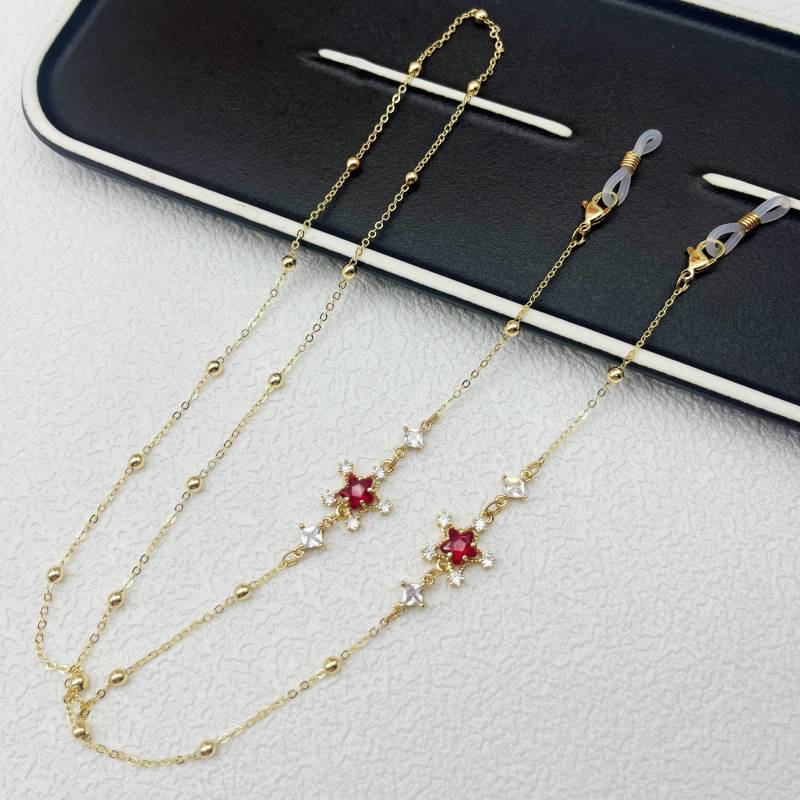 Mode Damenbrillenkette, Gemstone Star Sonnenbrillenkette, Lesebrillenhalter von ElegantEchoDE